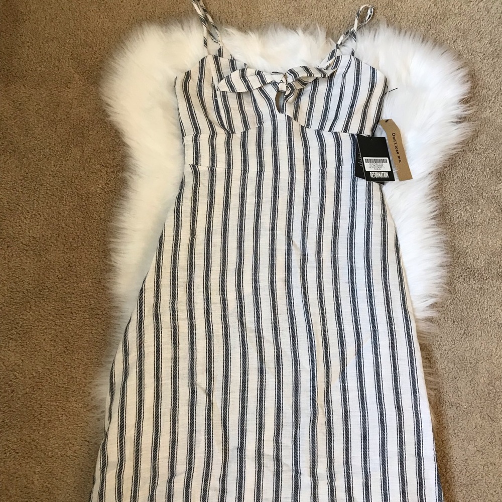 NWT reformation Clara dress buoy stripe size 2 - Picture 3 of 8